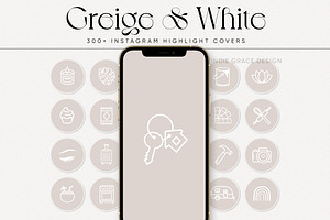 Greige Instagam Highlight Icons