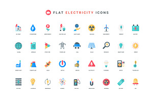 Electricity production green icons, an Illustration by Lemberg Vector