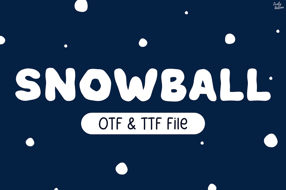 Snowball | Handwritten font, a Handwritten Font by LivelyAutumn11.11 (Photo 1 of 5)