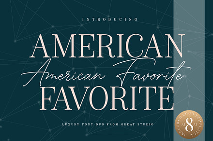 American Favorite Font Duo + Logo, a Sans Serif Font by Mulkan Nazir