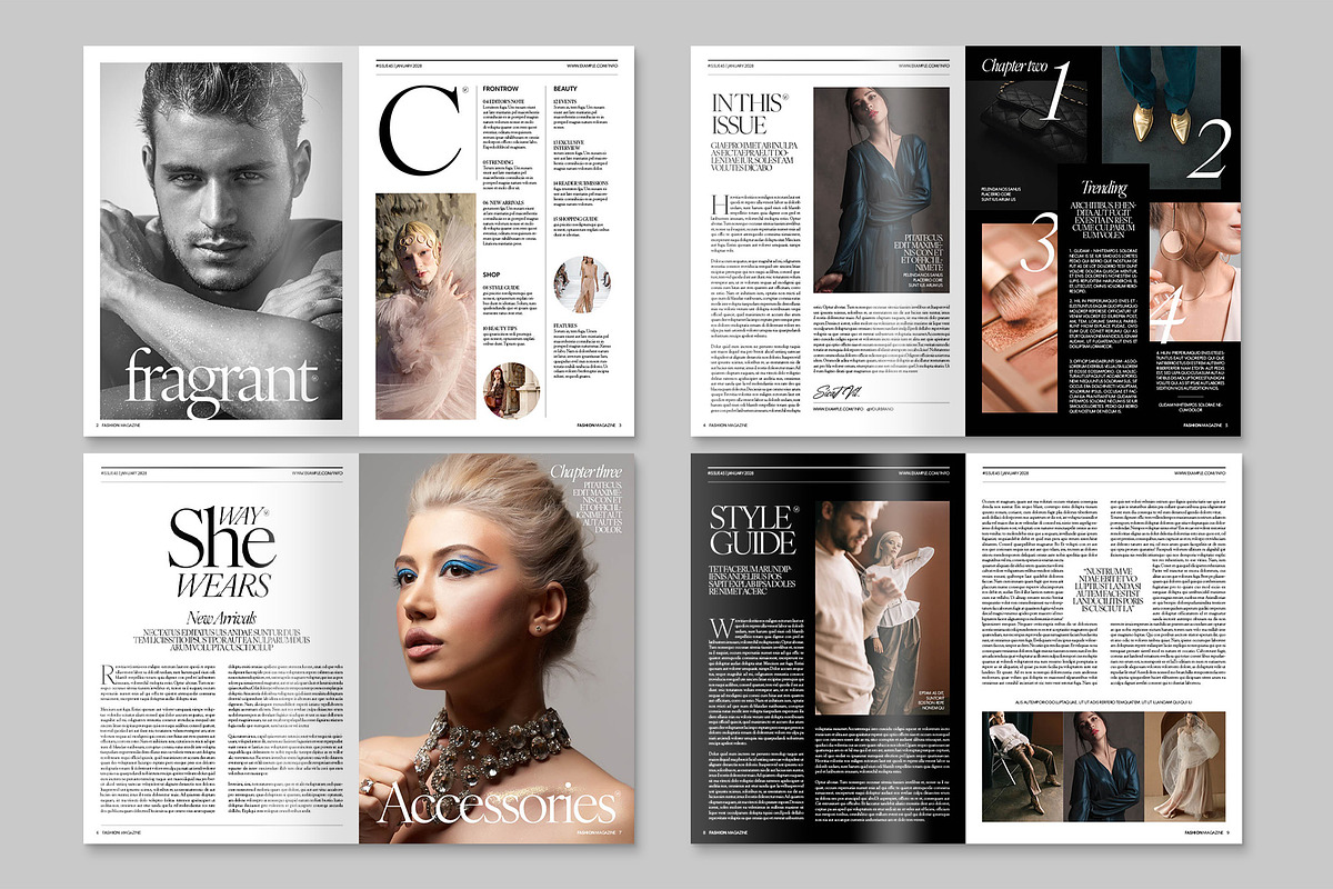 Fashion Magazine Template, a Magazine Template by BrandPacks (Photo 3 of 6)