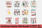 Christmas Teacher SVG PNG Bundle, an Object Illustration by Ya_ Design Store (Thumbnail 1 of 13)
