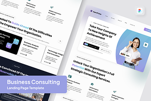 Business Consulting Landing Page, a Landing Page Template by SquidPixey
