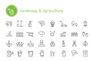 Gardening & Agriculture Linear Icons, an Outline Icon by Nuburu (Thumbnail 2 of 4)