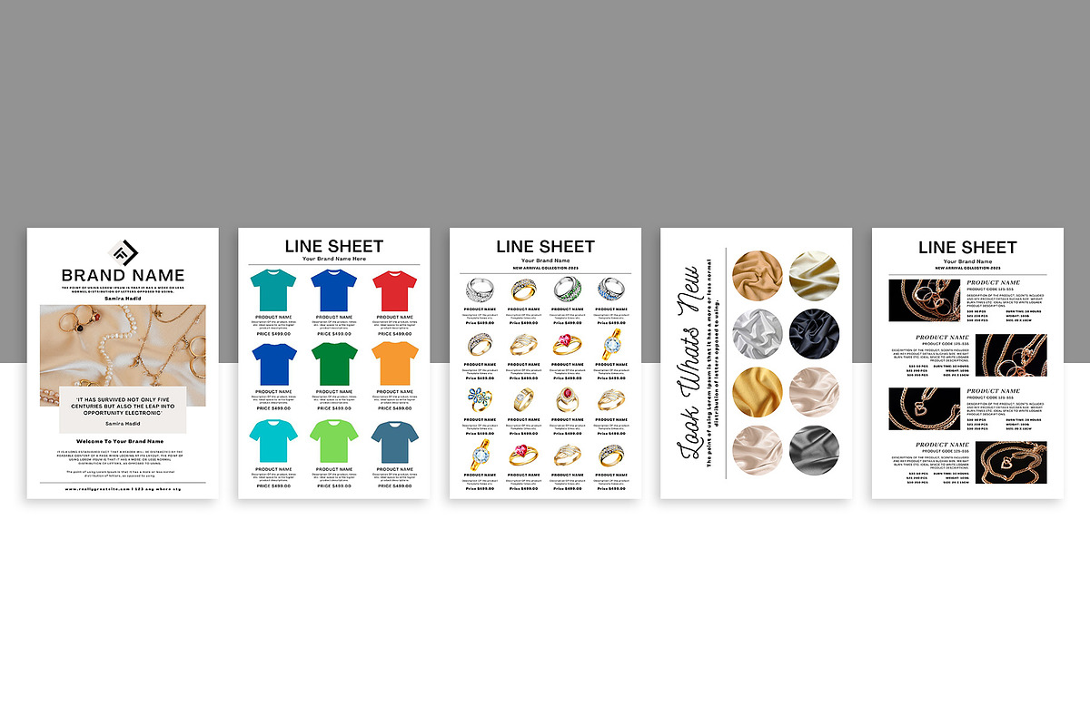 Line Sheet Template, a Stationery Template by MNT-Creator