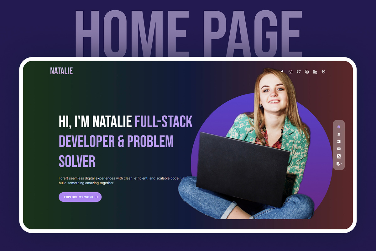 Natalie – Developer Portfolio HTML, a HTML Template by TemplatesJungle (Photo 2 of 3)