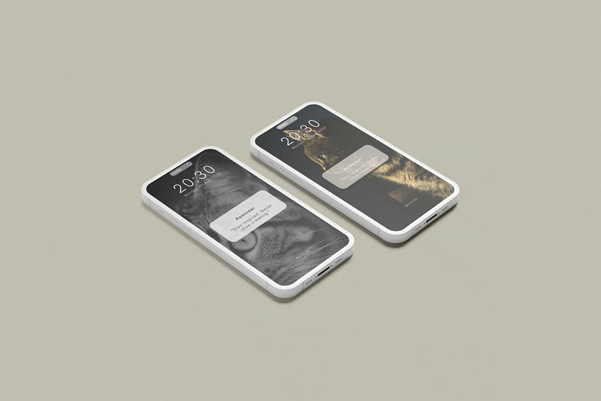 iPhone 14 Pro Clay Mockup, an iPhone Mockup by zpackcreative (Photo 1 of 5)