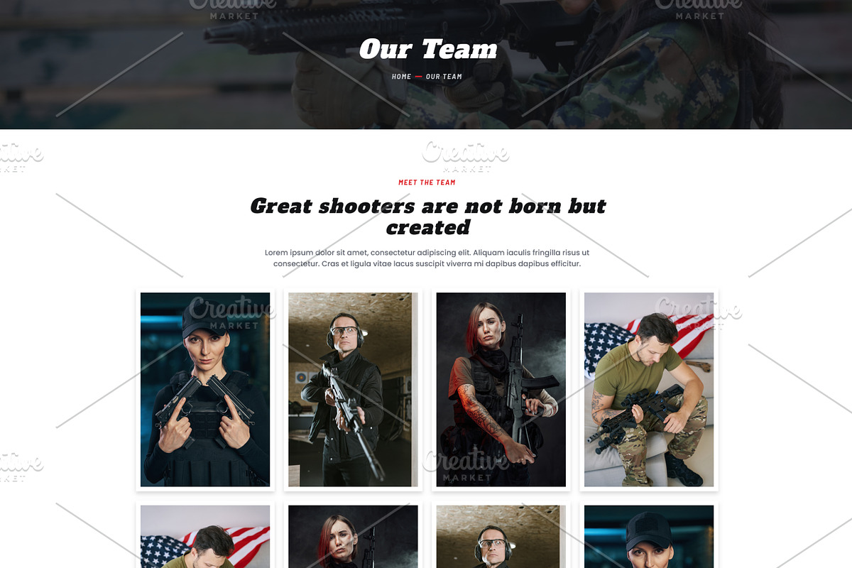Shooting & Weapon Training Elementor, a WordPress Template by HasnainDEV (Photo 4 of 6)