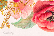 Watercolor glitter floral headers, a Decorative Illustration by antuanetto (Thumbnail 4 of 5)