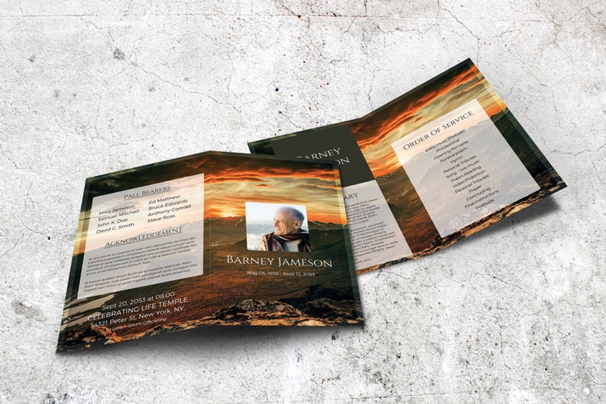 Last Sunset Funeral Program, a Brochure Template by Final Tribute (Photo 2 of 5)