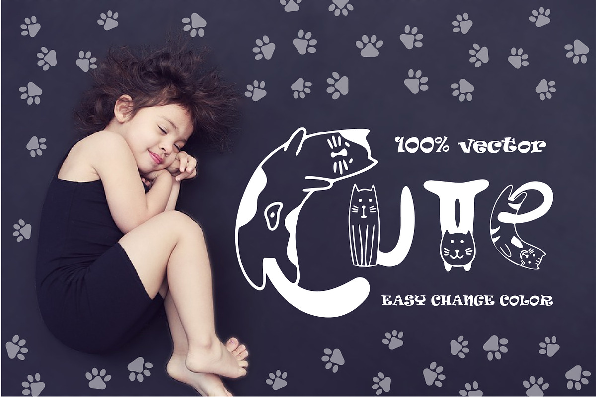 Cats Black font, a Symbol Font by Kseniia Kuznetsova (Photo 2 of 3)