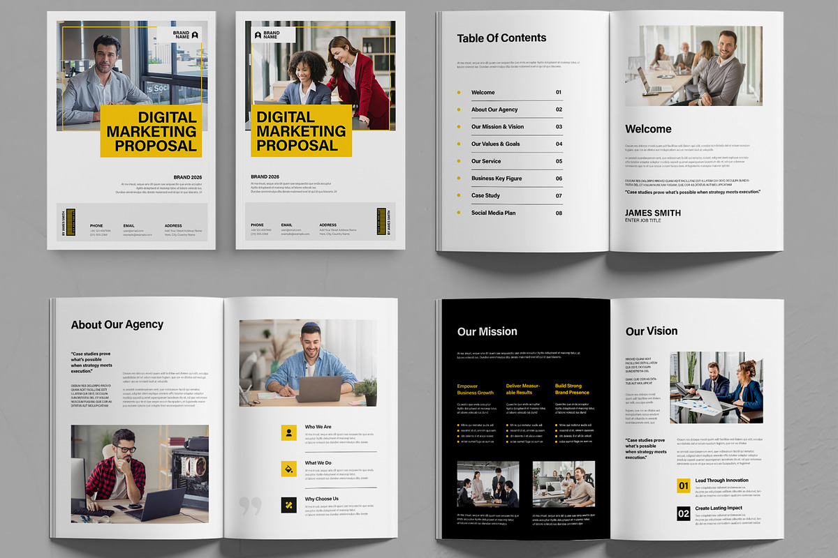 Digital Marketing Proposal Template, a Brochure Template by MightyDesign (Photo 2 of 6)