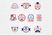 Academic College School Badges Logos, a Branding & Logo Template by Krukowski Graphics (Thumbnail 3 of 5)