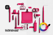 Pens & Washi Tape Desk Elements, a Product Mockup by Custom Scene (Thumbnail 4 of 7)