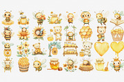 Busy Baby Bees Clipart PNG, an Animal Illustration by DesignRocket (Thumbnail 3 of 7)