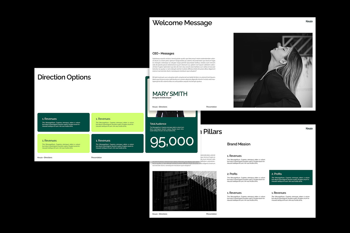 Keuzo - Creative Direction Template, a Presentation Template by Devators (Photo 3 of 5)