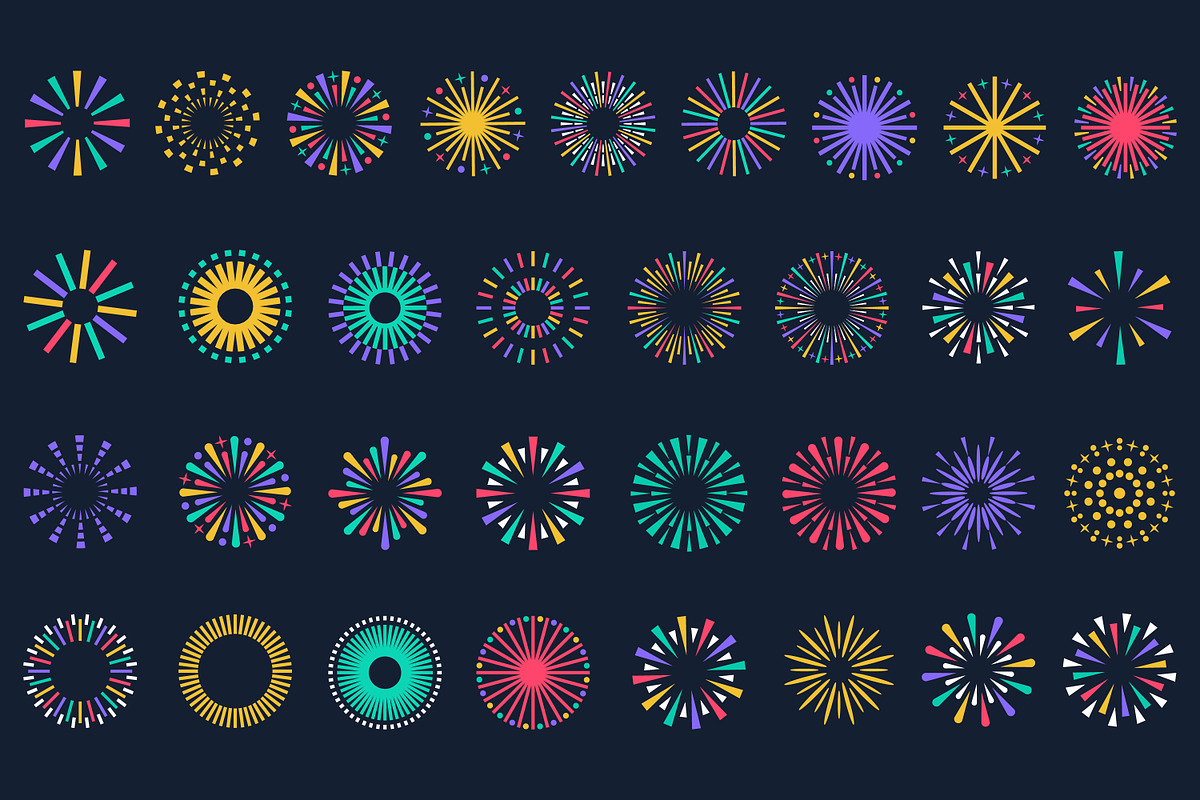 fireworks explosion design vector, a Branding & Logo Template by BARONSTD (Photo 3 of 3)