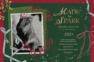 Christmas collage backgrounds frames, an Object Graphic by Yuliya Derbisheva