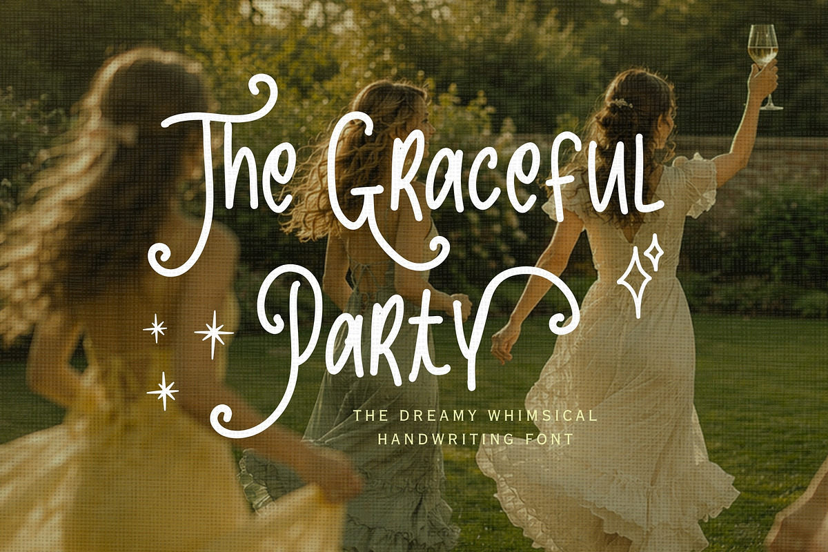 The Graceful Party Handwriting, a Handwritten Font by Sloulyfe (Photo 1 of 11)