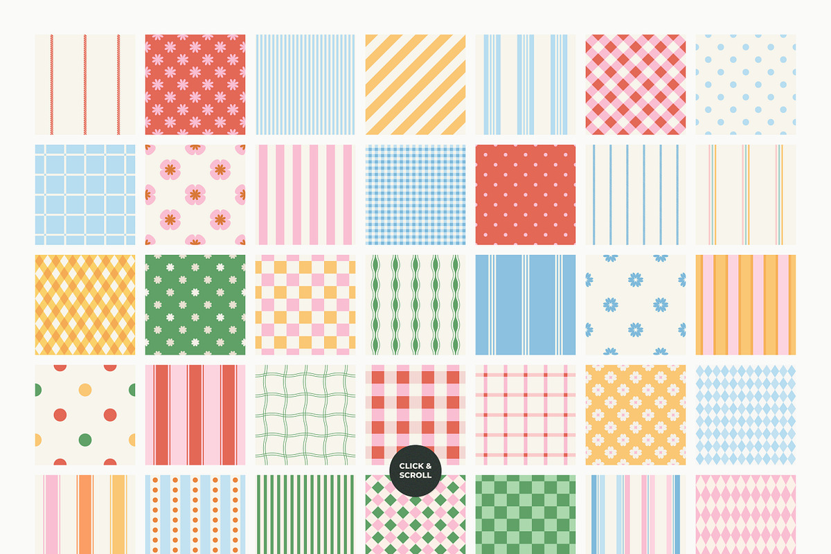 50 Sunny Classics Seamless Patterns, a Pattern Graphic by Leila Divine (Photo 5 of 7)