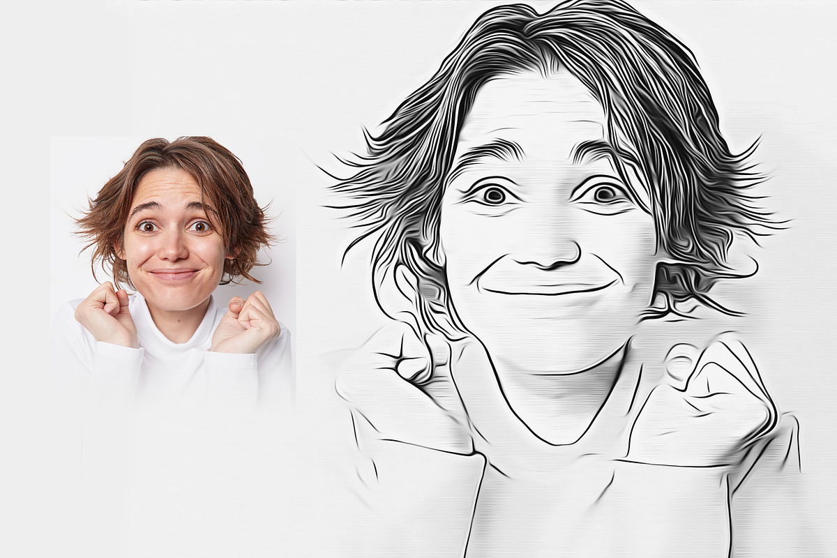 Sketch Line Art Action, an Action Add-On by DesignCave (Photo 3 of 5)