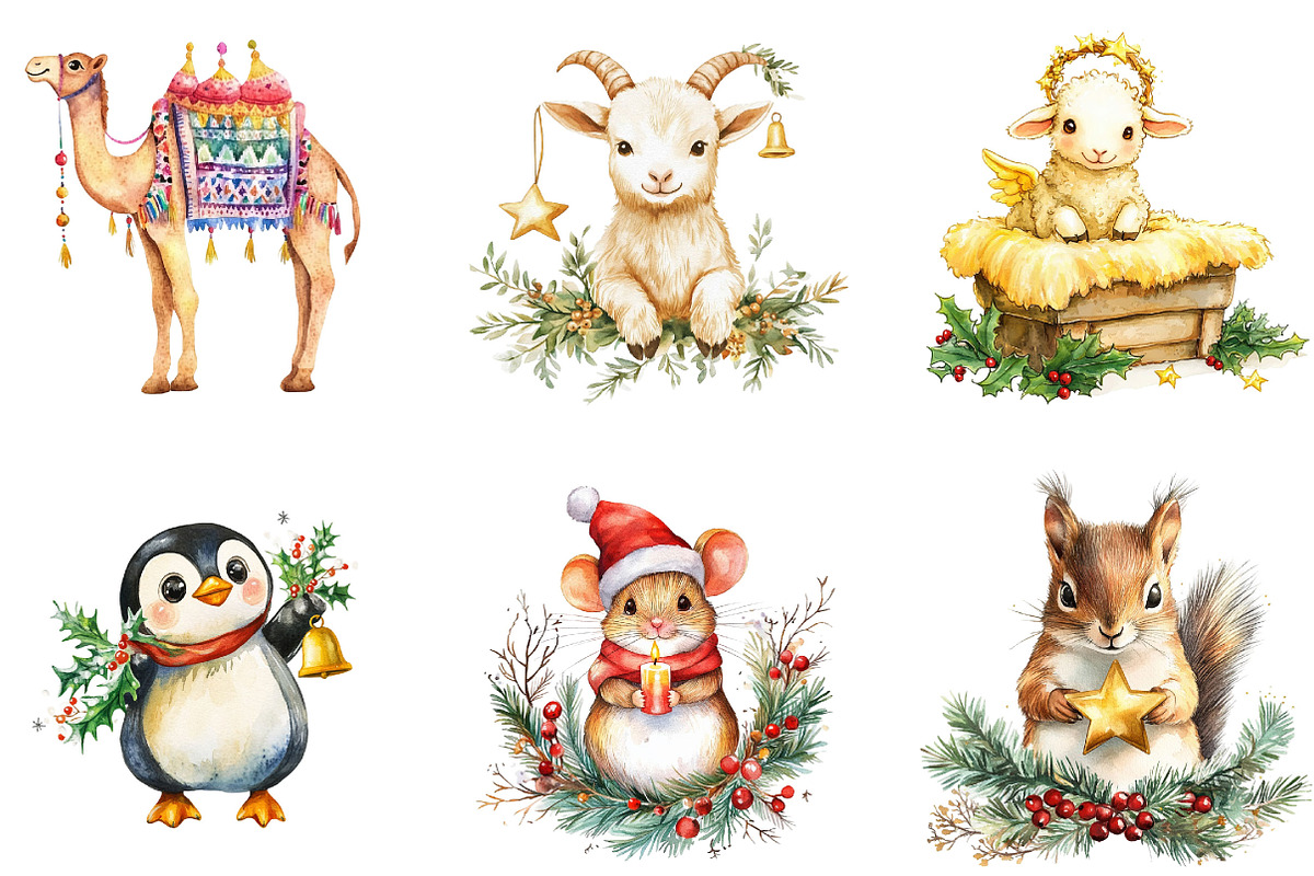 Christmas Nativity Clip Art, a Seasonal Illustration by Designking (Photo 4 of 5)