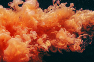 Haze splash underwater ink drop orange cloud fluid