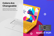 Clay Macbook On Podium Mockup Set, a Device Mockup by Remnand Studio (Thumbnail 4 of 9)