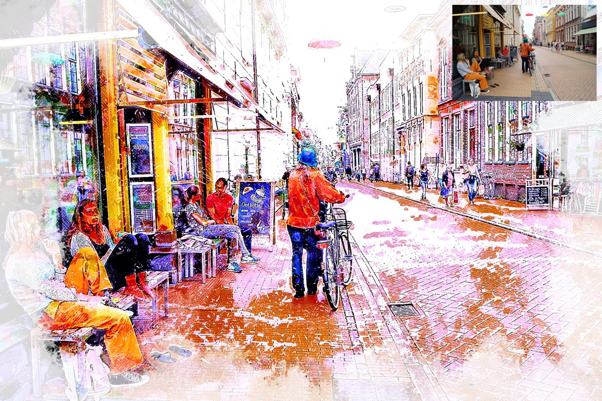 Aquarelleum Urban Sketcher Action, an Action Add-On by MRI STUDIO (Photo 7 of 13)