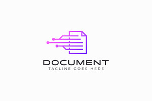 Document File Sharing Network Logo, a Branding & Logo Template by Signatoro