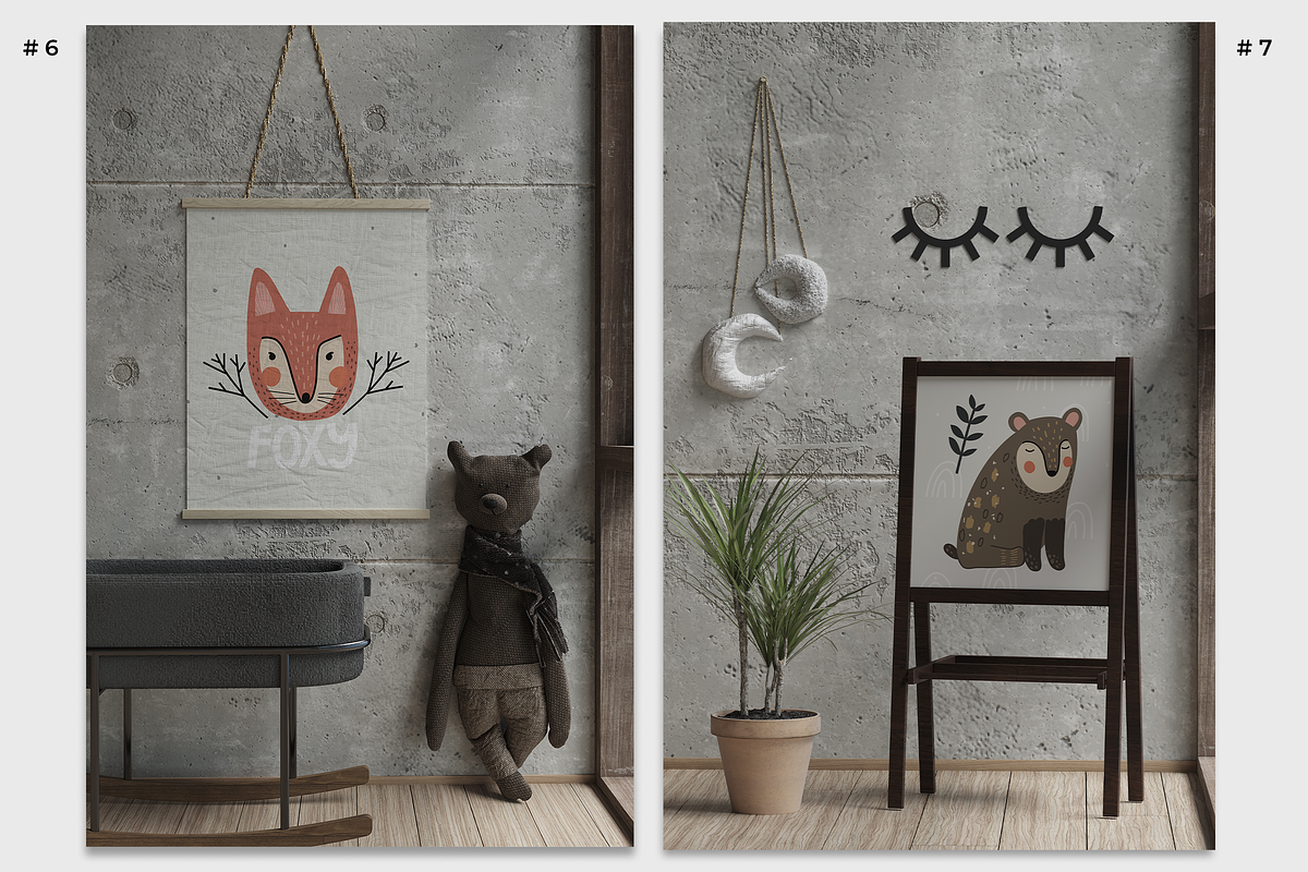 Modern Kid's Room | 10 Frame Mockups, a Print Template by Creative Studio HZ (Photo 5 of 7)