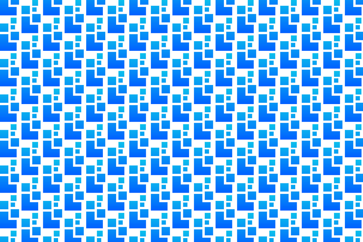 Blue Abstract Square Pattern, a Pattern Graphic by Pray Art Design Studio