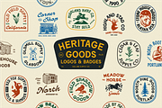 Heritage Goods Logo Collection, a Branding & Logo Template by Skilline Supply Co. (Thumbnail 1 of 9)