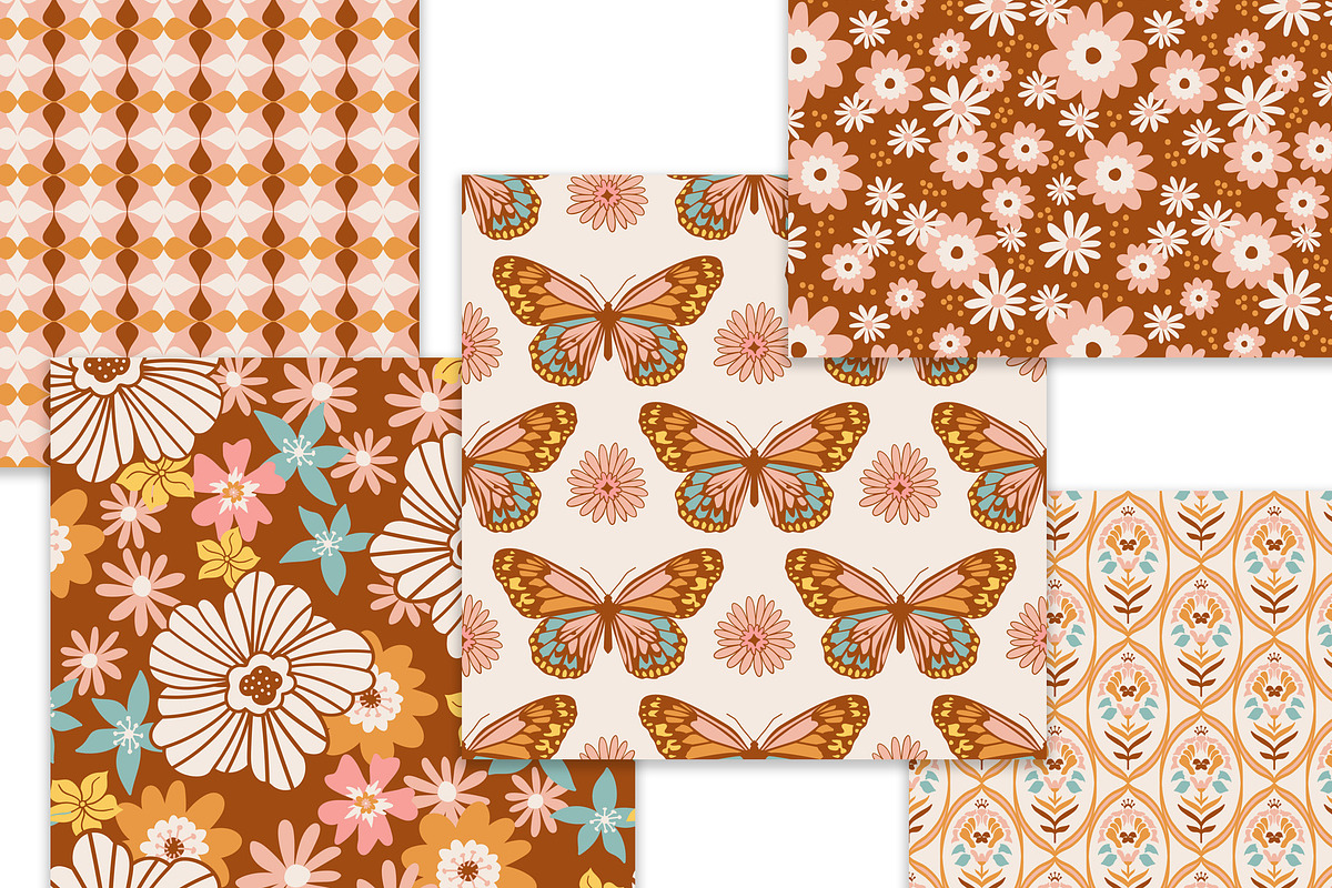 Marigold & Ginger 70s Patterns, a Pattern Graphic by Wild Twig Co (Photo 3 of 7)