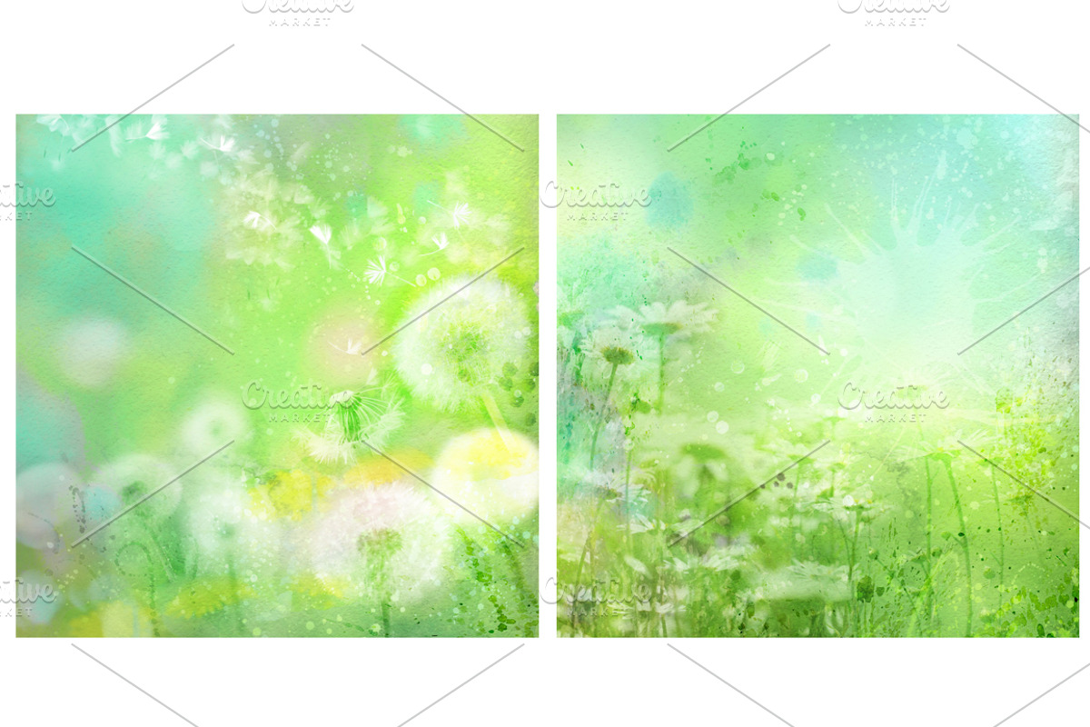 8 WATERCOLOR NATURE BACKGROUNDS, a Texture Graphic by Anna Guz's Store (Photo 4 of 7)