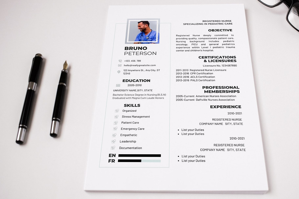 Nurse Resume Template, Modern CV, a Resume Template by MediaKitTemplates (Photo 5 of 11)