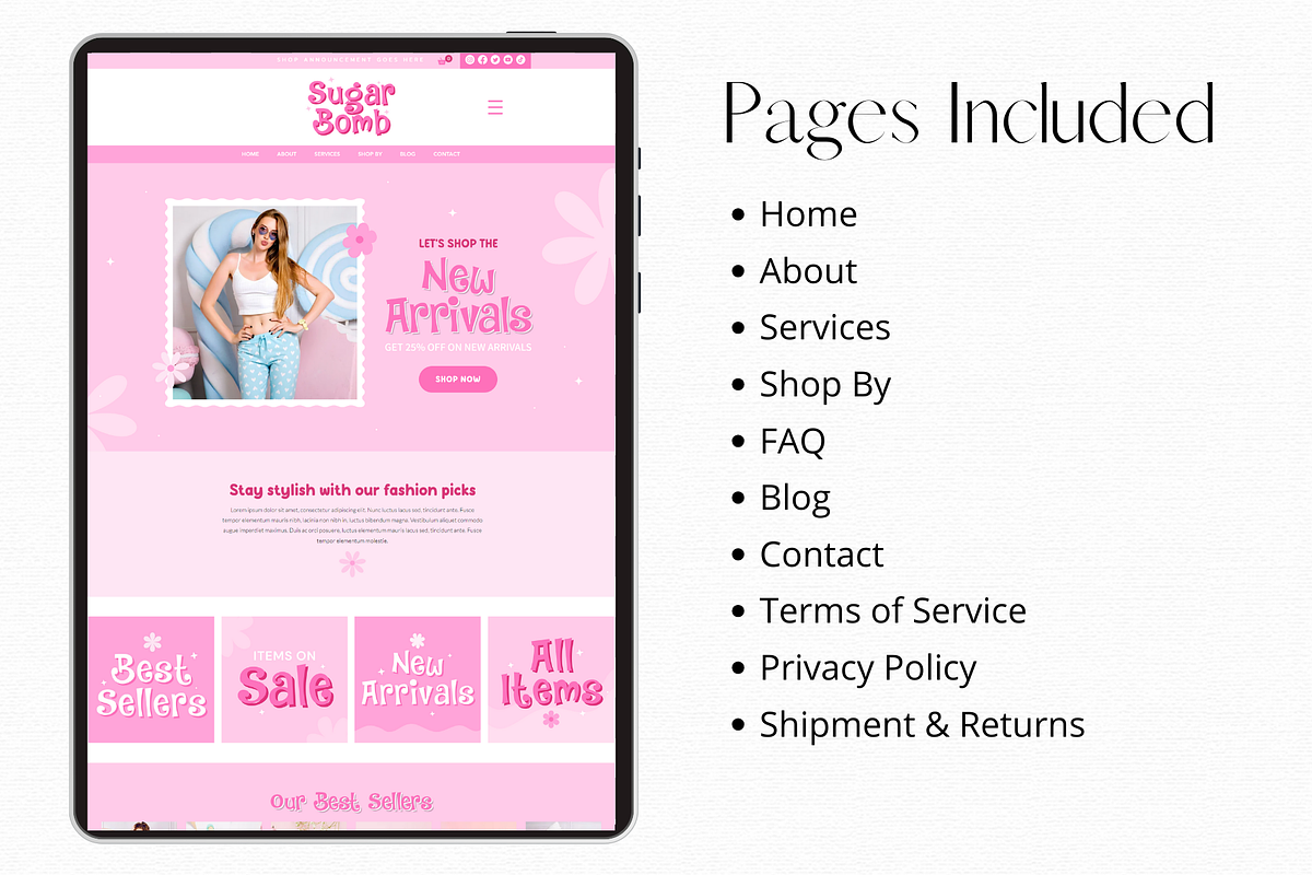 Pink Wix Website Template, a Wix Template by AdvertFox (Photo 4 of 9)