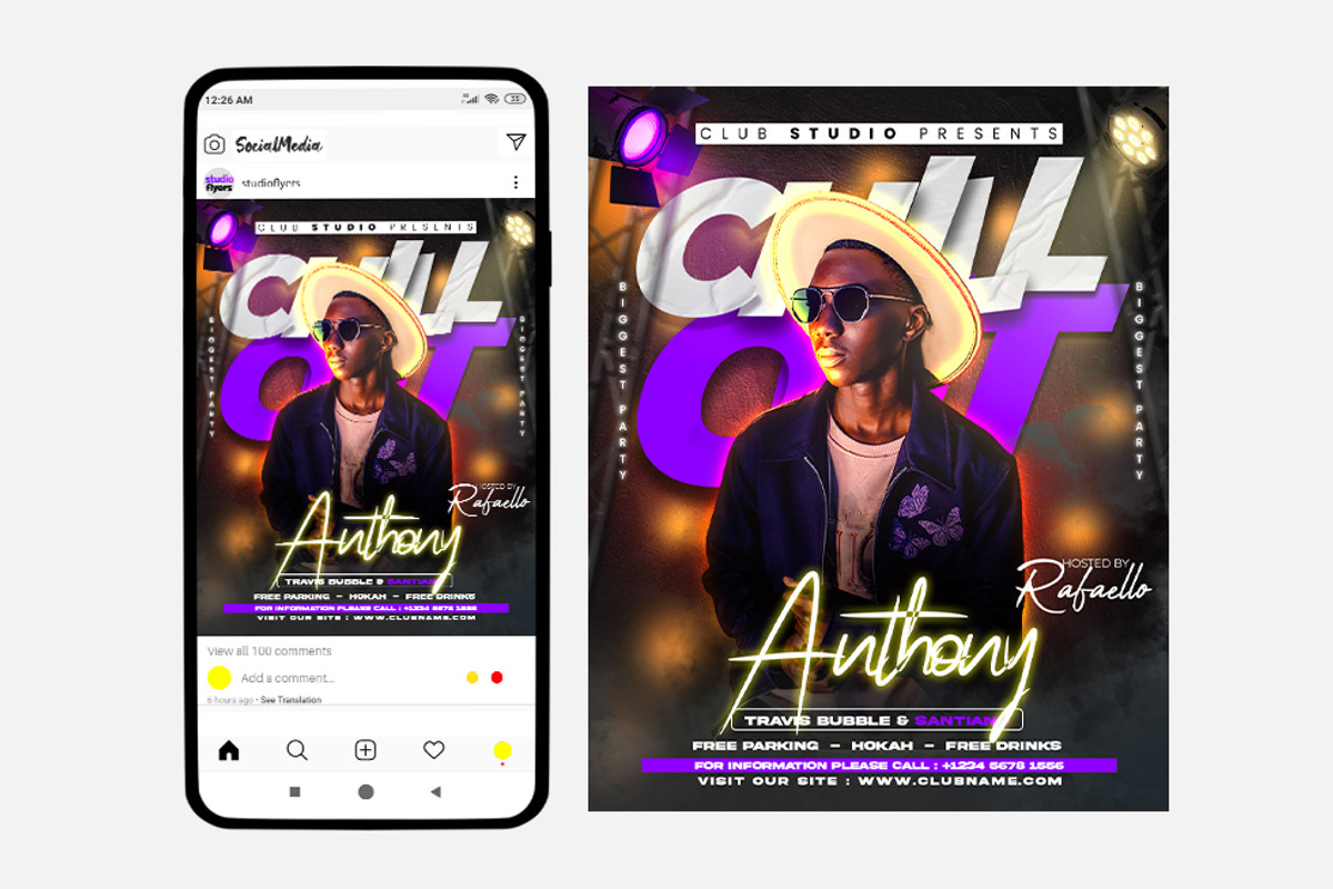 Chill Out Night – Instagram Banner, a Social Media Template by studioflyers.com (Photo 3 of 4)
