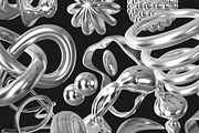 Chrome 3D Design Collection, a Graphic by LarysaZabrotskaya (Thumbnail 2 of 12)