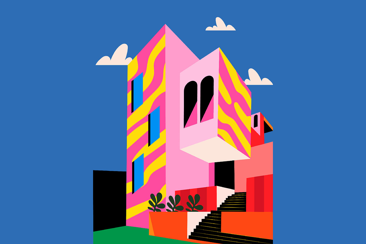 Architecture Full Illustration, an Illustration by graphicook