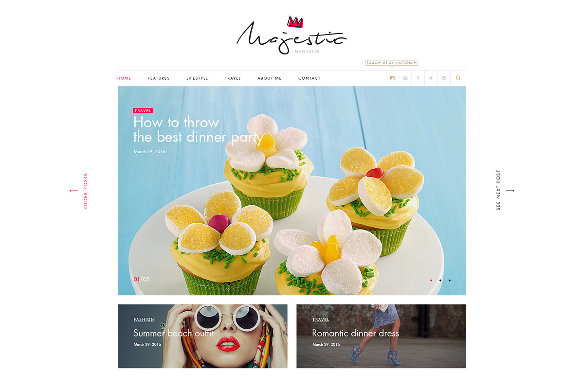 Majestic-Premium Personal Blog PSD, a Websites & App Template by Milo Studio (Photo 8 of 18)