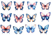 Blush and Blue  Butterflies clipart, an Illustration by Designworld (Thumbnail 3 of 5)