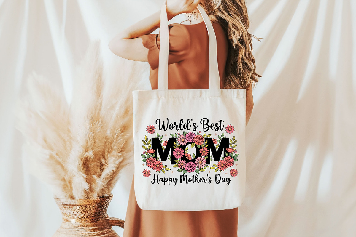 World's Best Mom Floral PNG, Mothers, an Illustration by Designking (Photo 3 of 5)