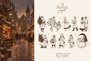 Vintage Christmas Fair Vector Set, an Object Graphic by VerAna (Thumbnail 3 of 19)