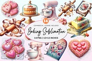 Vintage Baking Sublimation Clipart, a Graphic by CitraGraphics (Thumbnail 1 of 4)