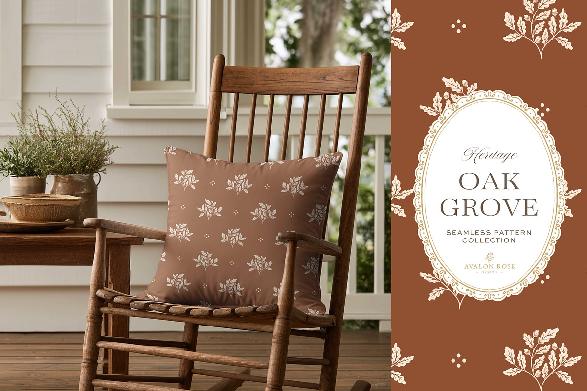 Oak & Acorn Autumn Patterns - Orange, a Pattern Graphic by Eclectic Anthology (Photo 8 of 13)