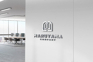 Logo Mockup 3D Sign Office