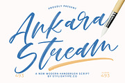 Ankara Stream Modern Handbrush Font, a Script Font by stylishtype.co (Thumbnail 1 of 20)