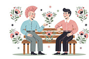 Vintage Floral Character, a Person Illustration by StockVerse Creative (Thumbnail 6 of 7)