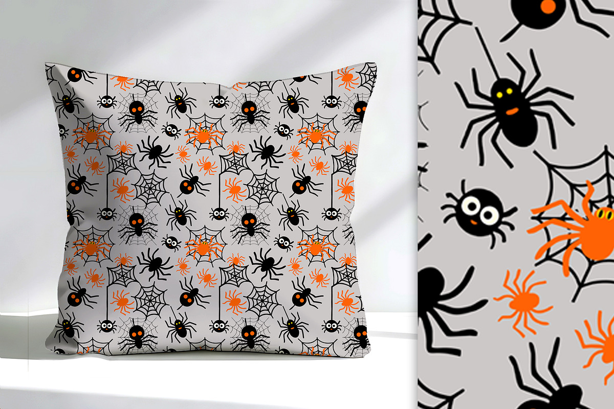 Halloween Cute Spiders Seamless, a Pattern Graphic by Sharon Schwalbe (Photo 2 of 4)